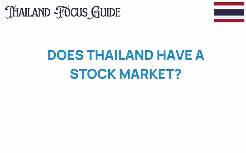 does-thailand-have-a-stock-market