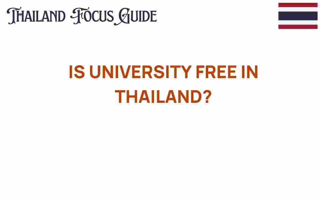 is-university-free-in-thailand