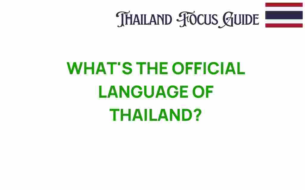 official-language-thailand