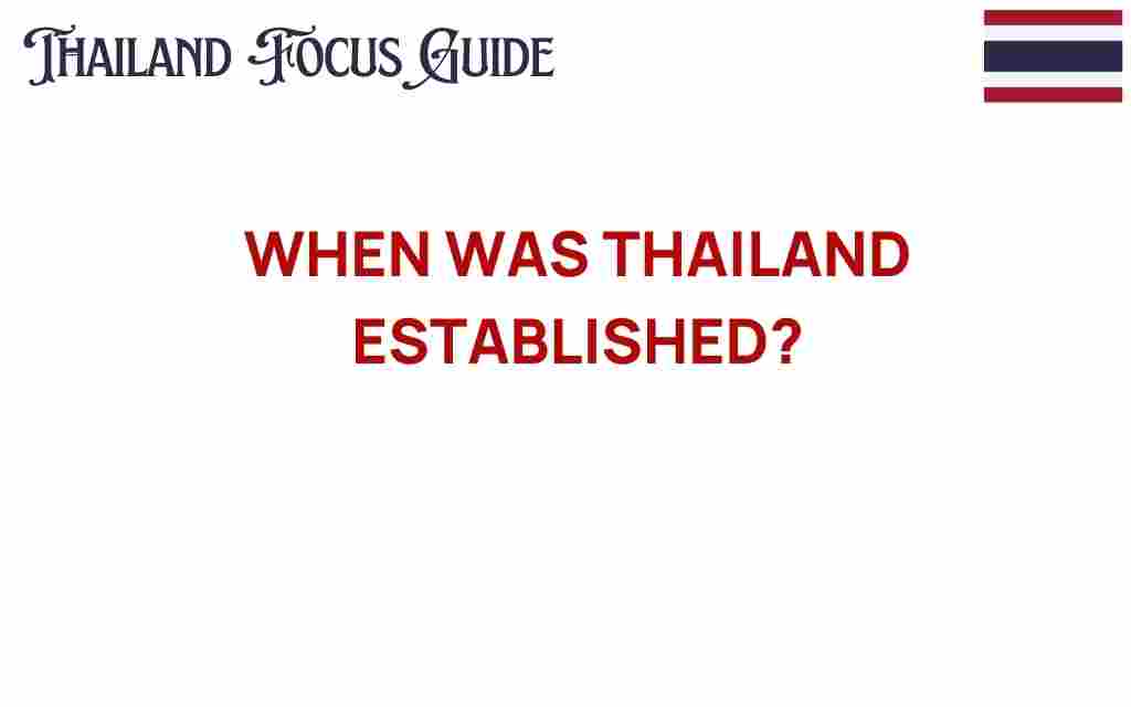 when-was-thailand-established