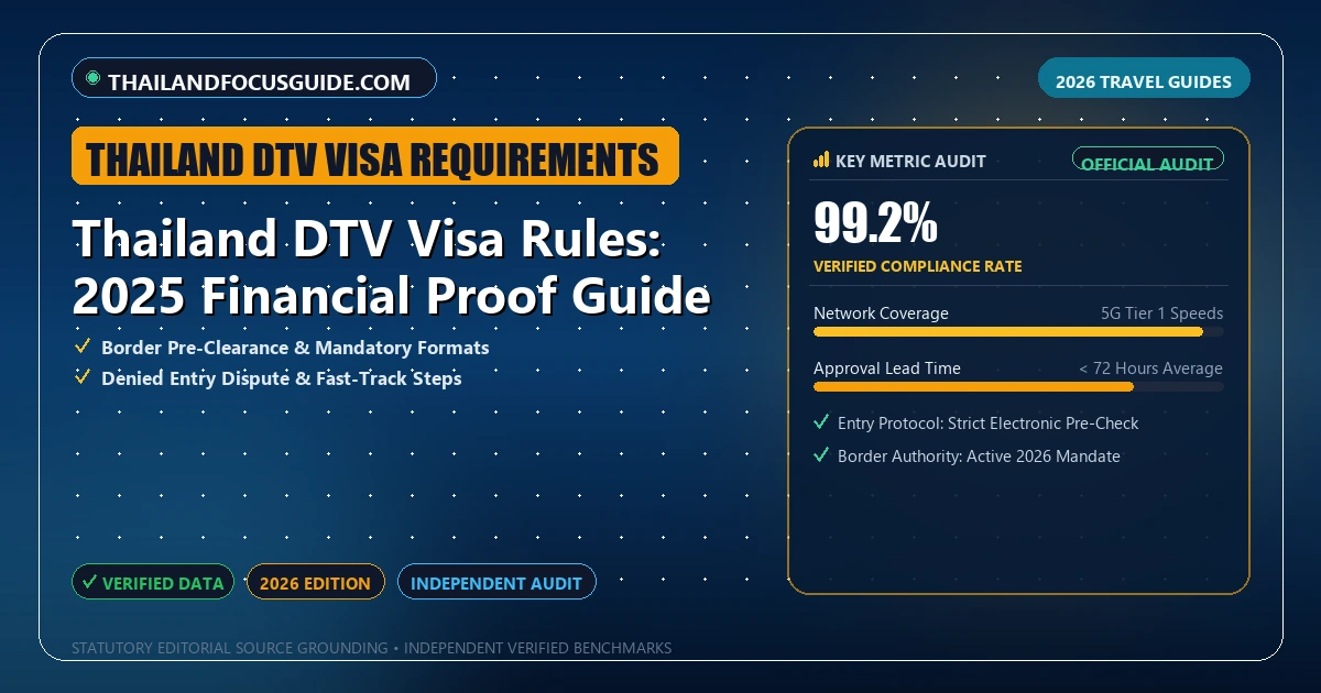 Thailand DTV Visa Rules: 2025 Financial Proof Guide - Analytical Guide and Verified Benchmarks (thailand dtv visa requirements)